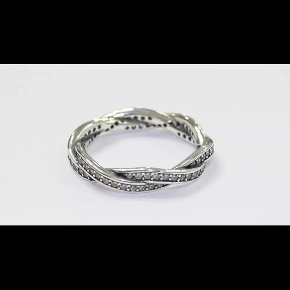 New Authentic Pandora Ring Twist Of Fate Sterling Silver ring 190892CZ s…